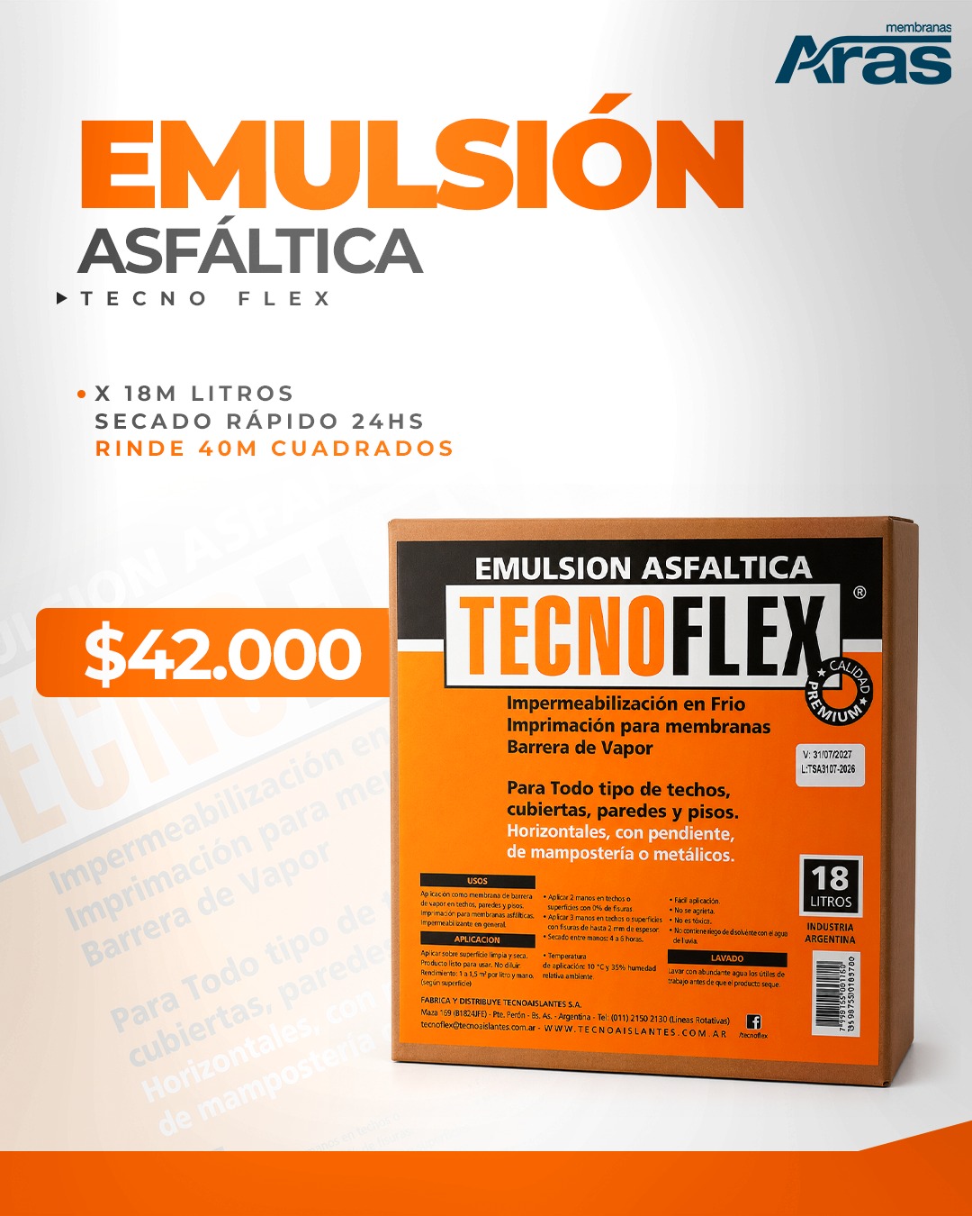 Emulsión Asfáltica Tecno Flex